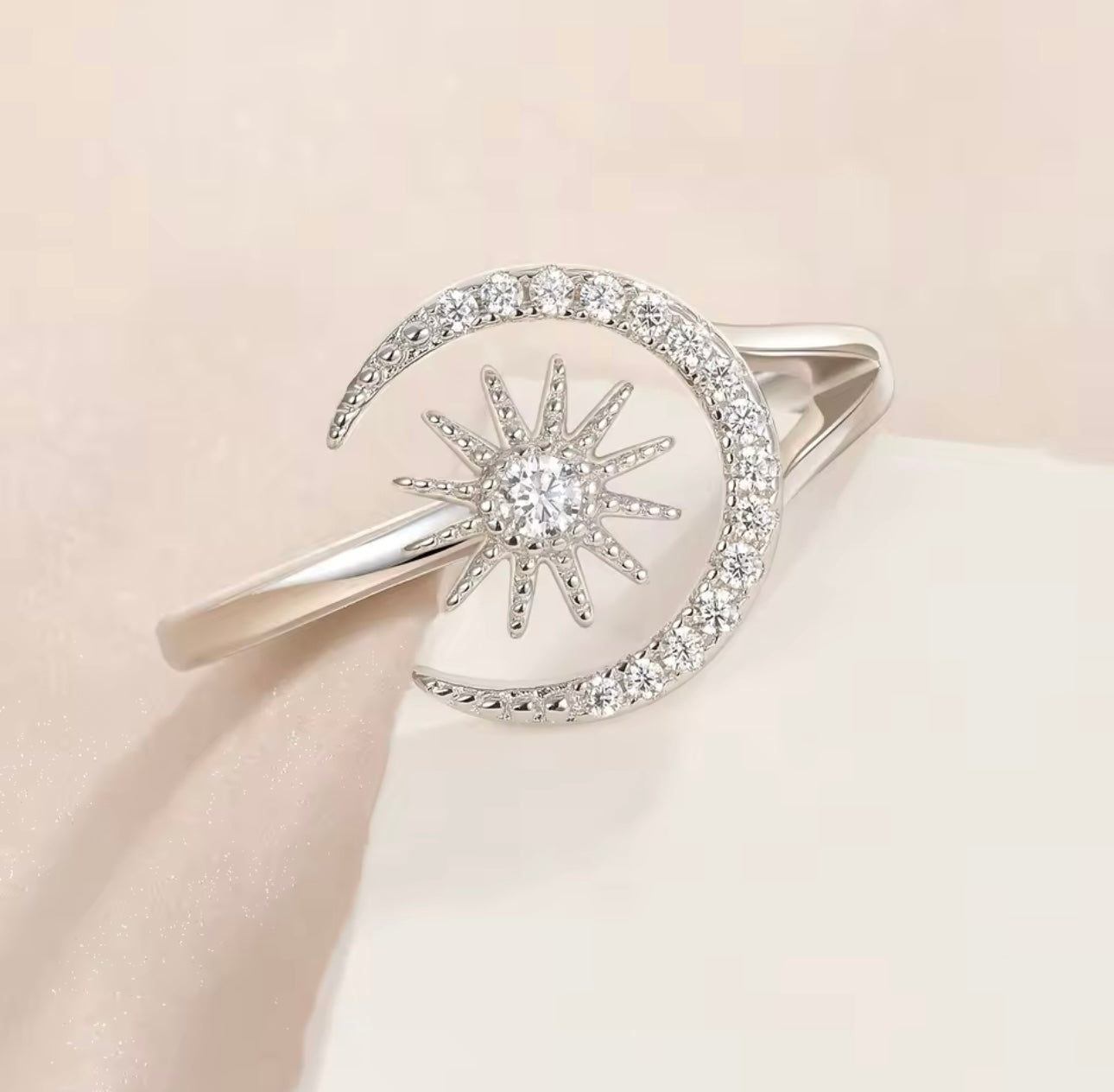 MOON AND STAR RING
