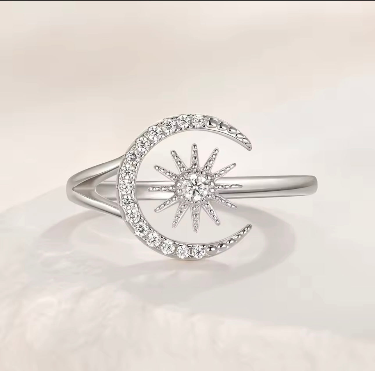 MOON AND STAR RING