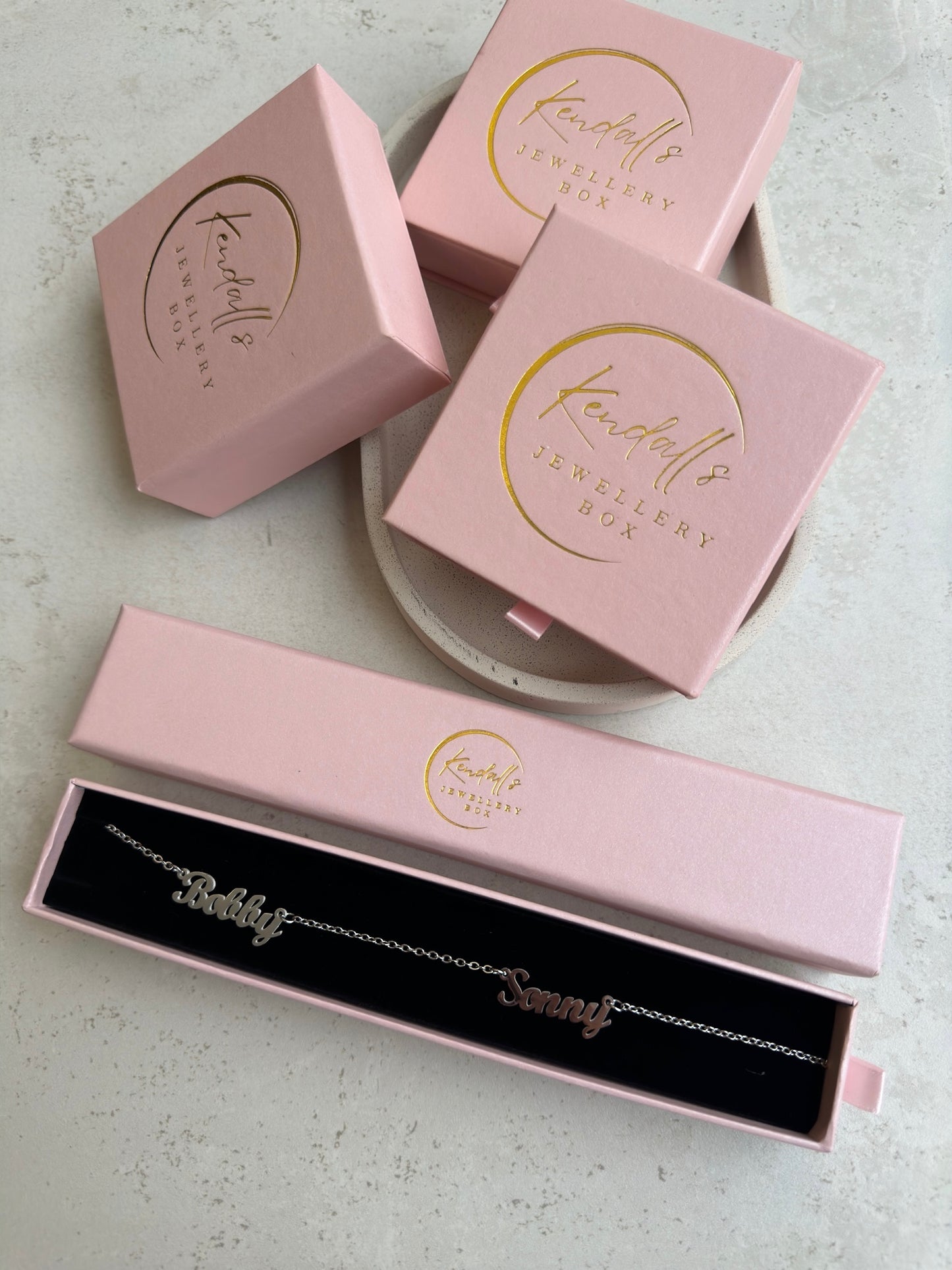 STERLING MULTIPLE NAME NECKLACE