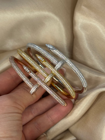 Lab Diamond Claw Bangle