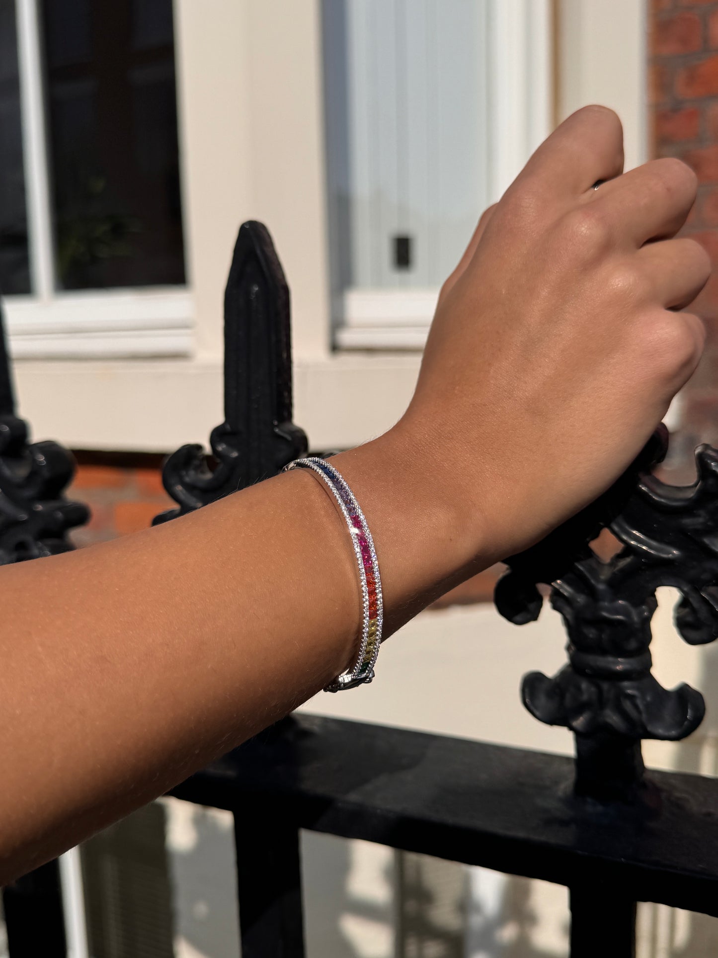 Rainbow CZ stone Bangle