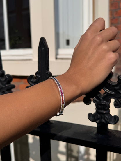 Rainbow CZ stone Bangle