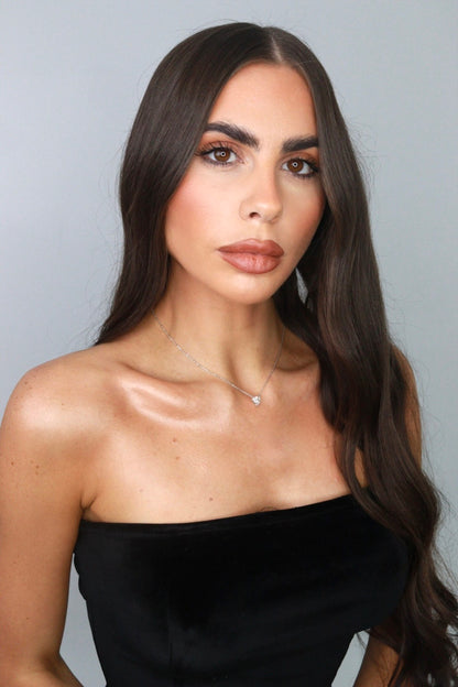 2CT Lab Diamond Heart Necklace 925 Silver