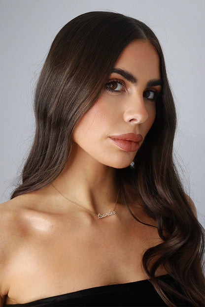 18K Gold Lab Diamond Personalised Necklace Without Heart