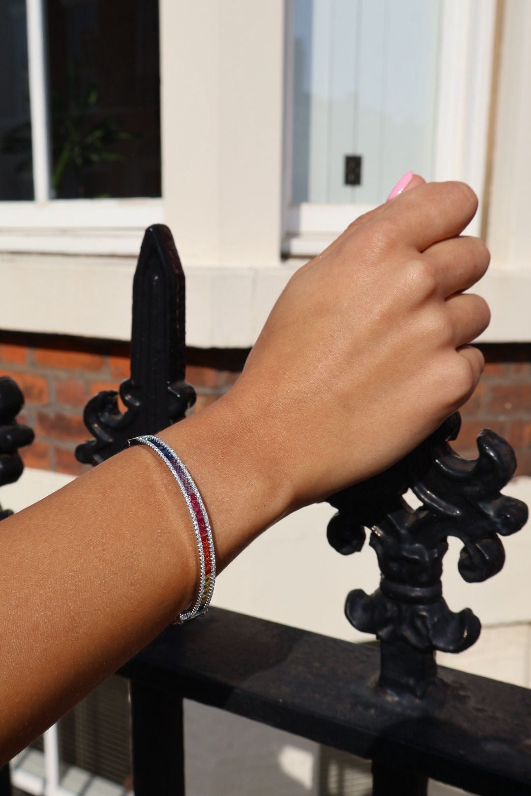 Rainbow CZ stone Bangle