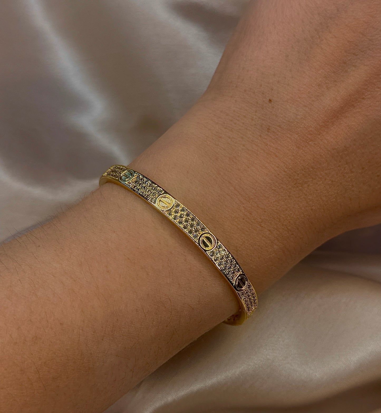 Crystal Screw Bangle