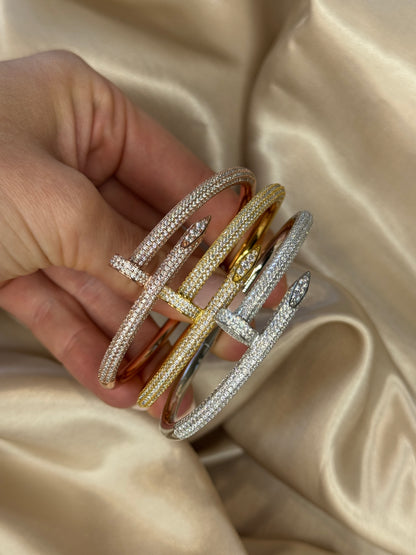 Lab Diamond Claw Bangle