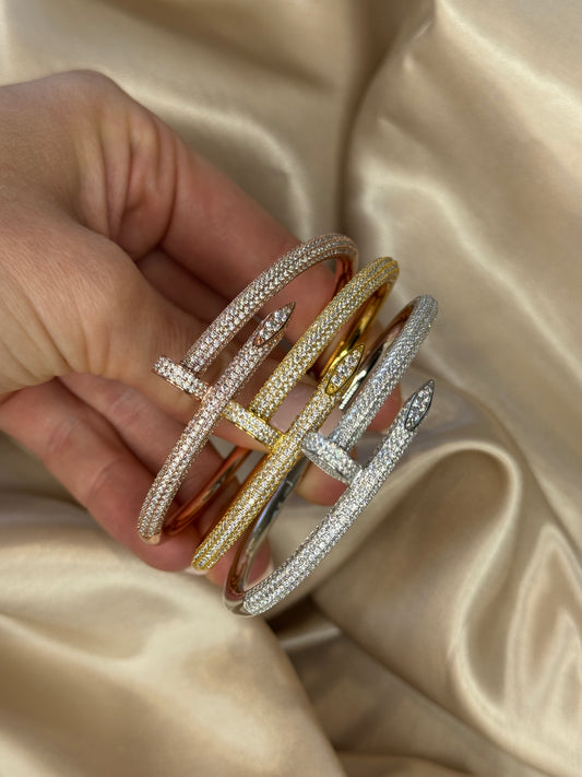 Lab Diamond Claw Bangle
