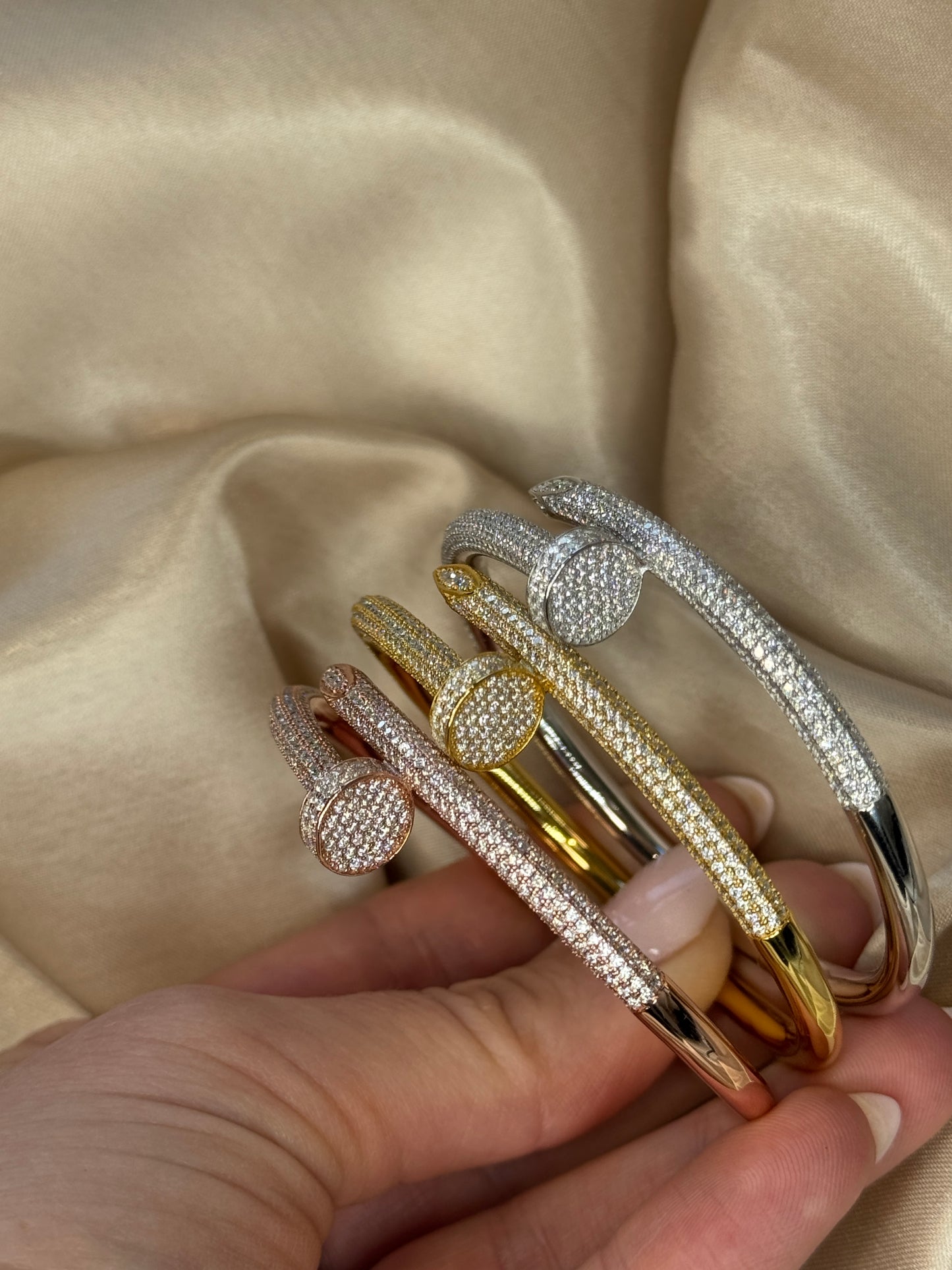 Lab Diamond Claw Bangle