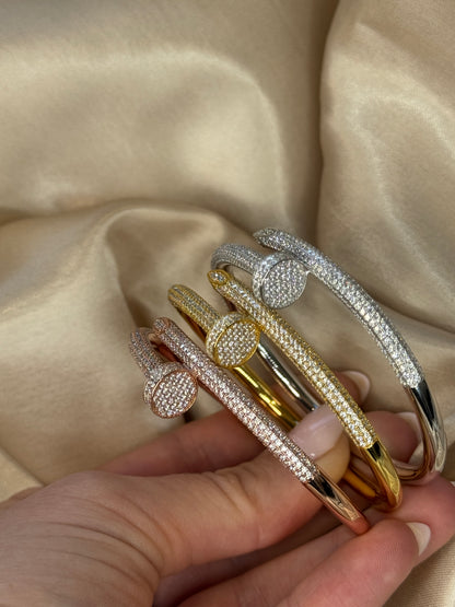 Lab Diamond Claw Bangle
