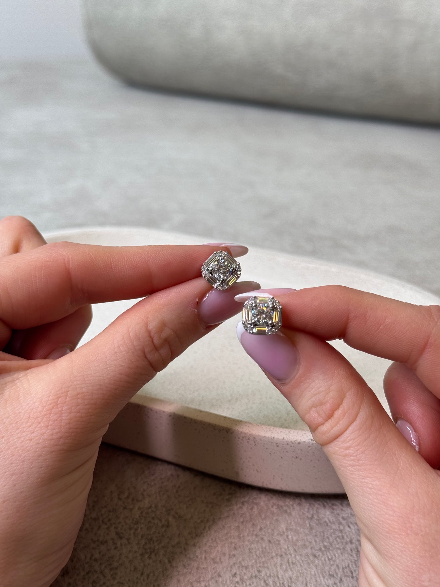 LAB GROWN BAGUETTE DIAMOND EARRINGS