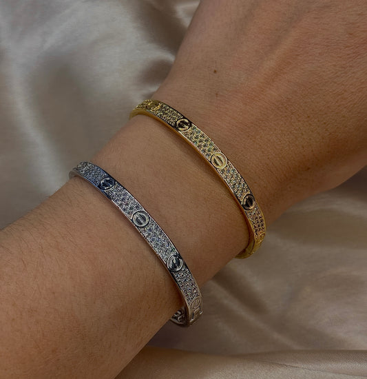 Crystal Screw Bangle