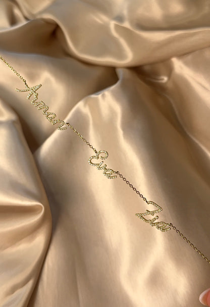 Lab Grown Diamond Name Necklace