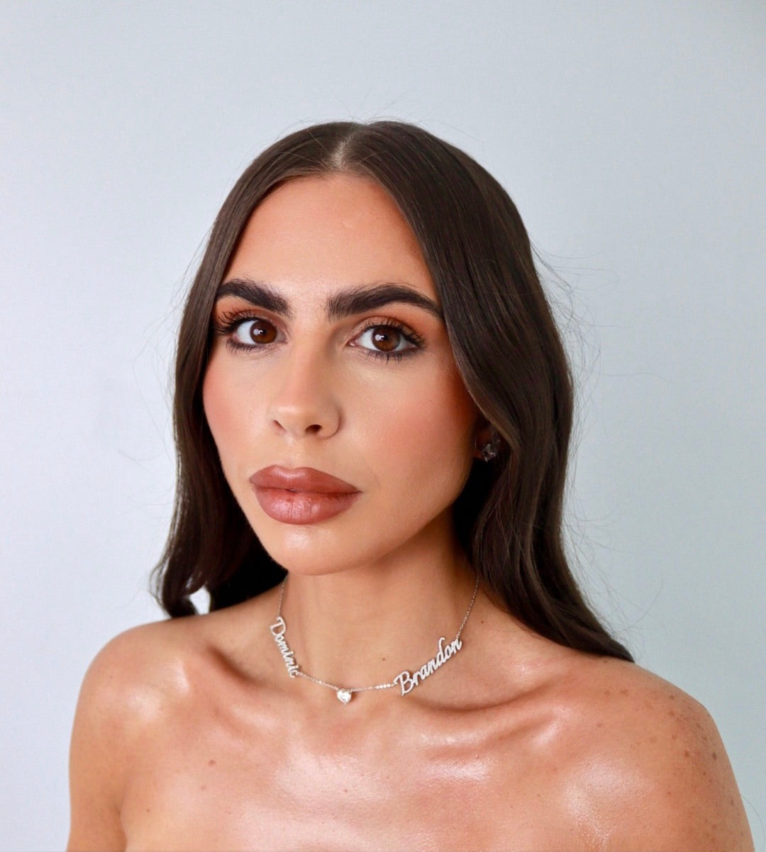 Multiple Name Lab Diamond Necklace (Inc 2CT Diamond heart)