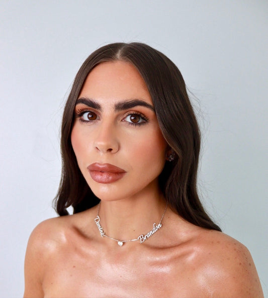 Multiple Name Lab Diamond Necklace (Inc 2CT Diamond heart)