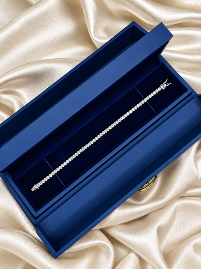 18K White Gold 5.45 CT Lab Diamond Tennis Bracelet