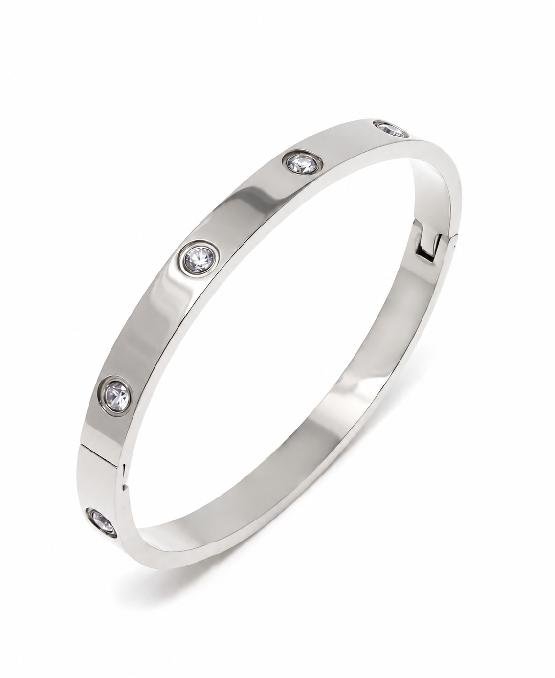 Hinged Crystal Bangle