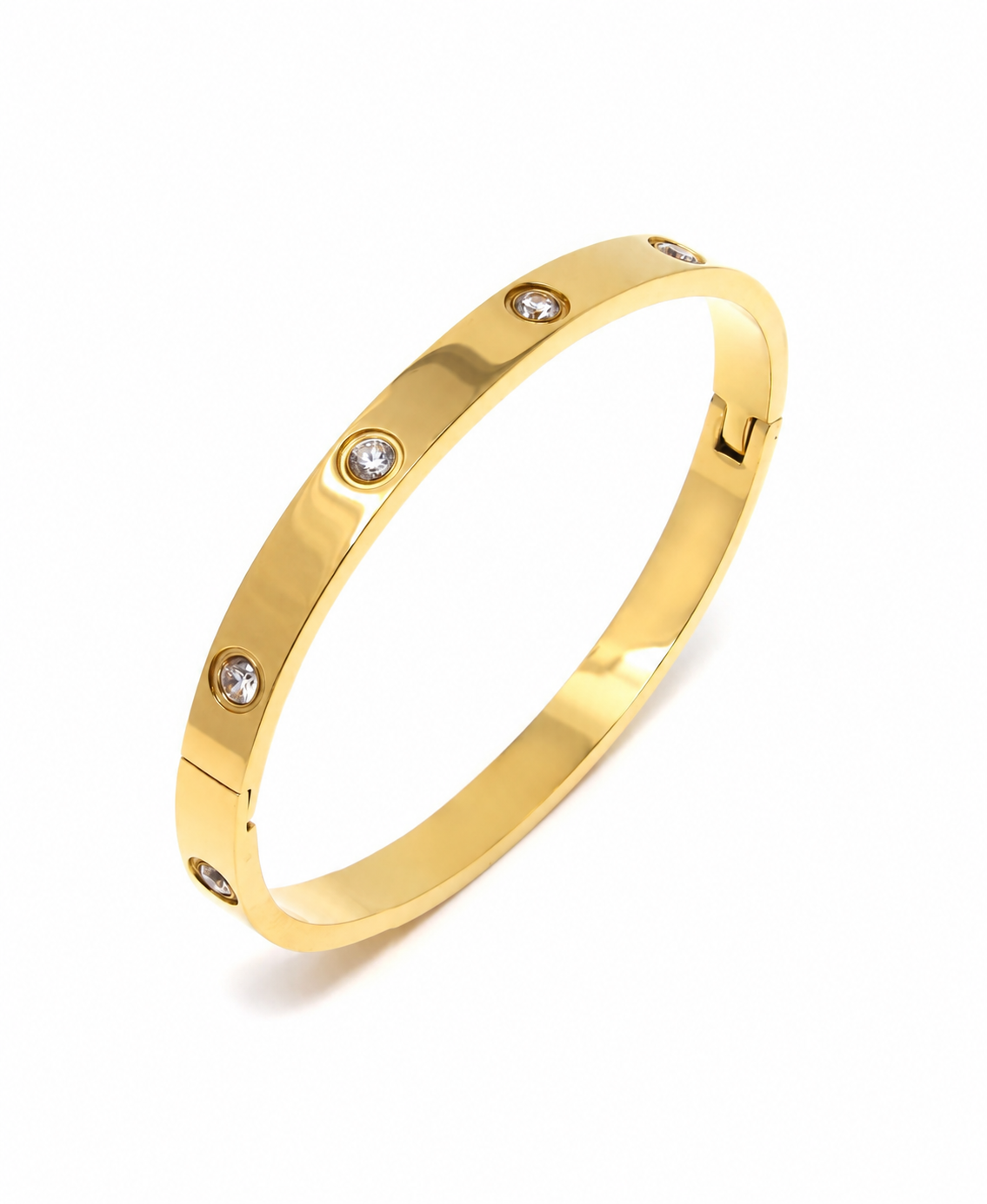 Hinged Crystal Bangle