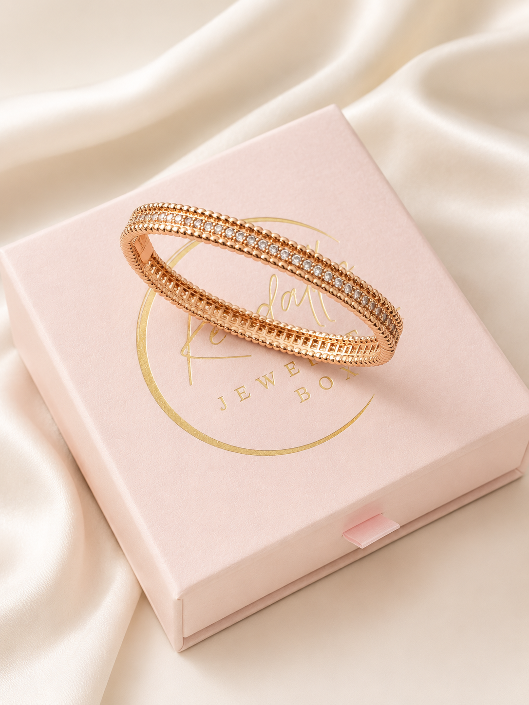 FULL LAB DIAMOND BANGLE - ROSE GOLD