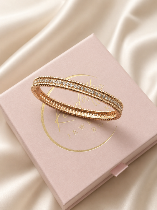 Full Lab Diamond Bangle - Gold
