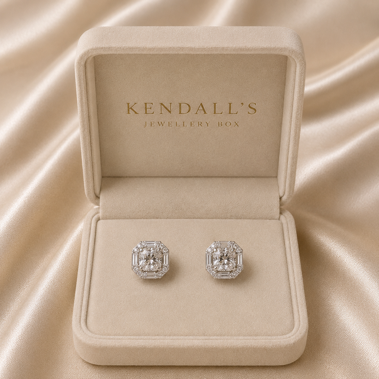 Lab Diamond Signature Baguette Earrings